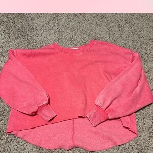 Zenana Outfitters Pink Crew Neck Sweater